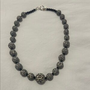 Leopard Print Beaded Necklace